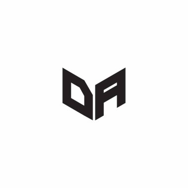 Beyaz arkaplanda izole edilmiş Logo Harfi Monogramı İlk Tasarım Şablonu