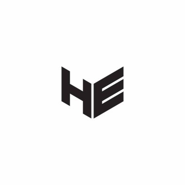 Beyaz arkaplanda izole edilmiş Logo Harfi Monogramı İlk Tasarım Şablonu
