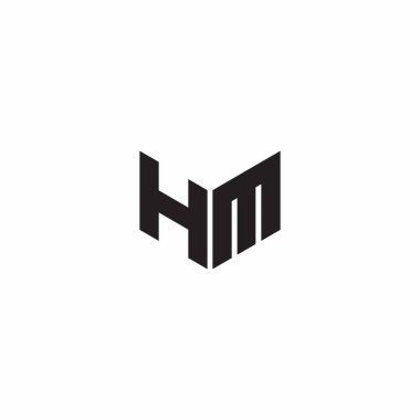 Beyaz arkaplanda izole edilmiş Logo Harfi Monogramı İlk Tasarım Şablonu