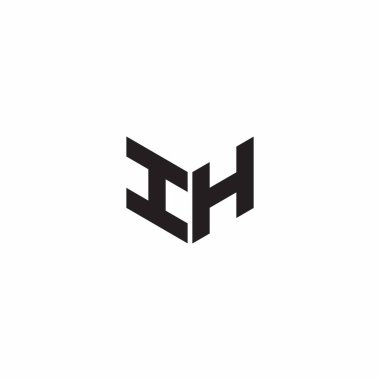Beyaz arkaplanda izole edilmiş Logo Harfi Monogramı İlk Tasarım Şablonu