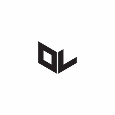 Beyaz arkaplanda izole edilmiş Logo Harfi Monogramı İlk Tasarım Şablonu