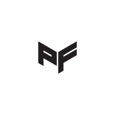 Beyaz arkaplanda izole edilmiş Logo Harfi Monogramı İlk Tasarım Şablonu