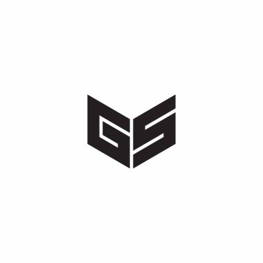 Beyaz arkaplanda izole edilmiş Logo Harfi Monogramı İlk Tasarım Şablonu