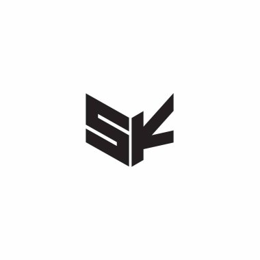 Beyaz arkaplanda izole edilmiş Logo Harfi Monogramı İlk Tasarım Şablonu