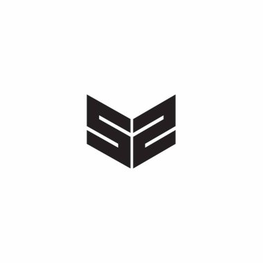 Beyaz arkaplanda izole edilmiş Logo Harfi Monogramı İlk Tasarım Şablonu