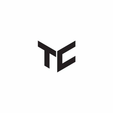 Beyaz arkaplanda izole edilmiş Logo Harfi Monogramı İlk Tasarım Şablonu
