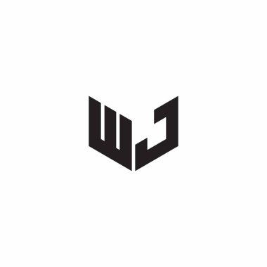 Beyaz arkaplanda izole edilmiş Logo Harfi Monogramı İlk Tasarım Şablonu