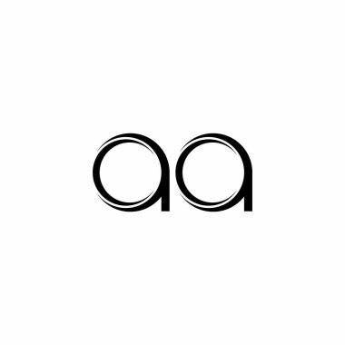 Beyaz arkaplanda izole edilmiş dilimlenmiş modern tasarım şablonu içeren AA logo monogramı