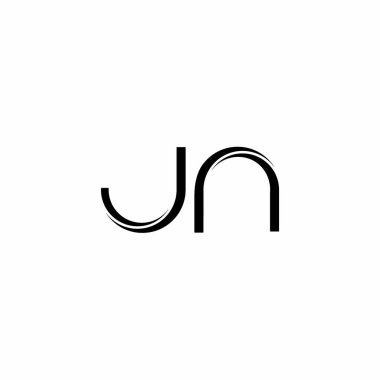 Beyaz arkaplanda izole edilmiş dilimlenmiş modern tasarım şablonu ile JN Logo monogramı