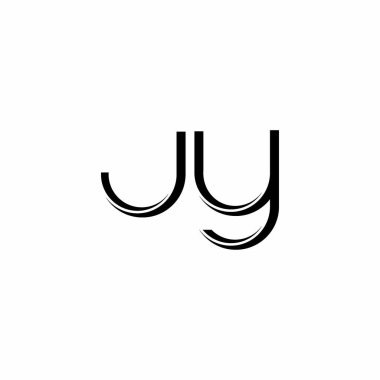 Beyaz arkaplanda izole edilmiş dilimlenmiş modern tasarım şablonu ile JY Logo monogramı