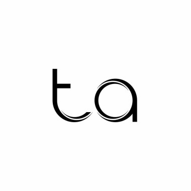 Dilimlenmiş yuvarlak modern tasarım şablonu beyaz arkaplanda izole edilmiş TA logo monogramı