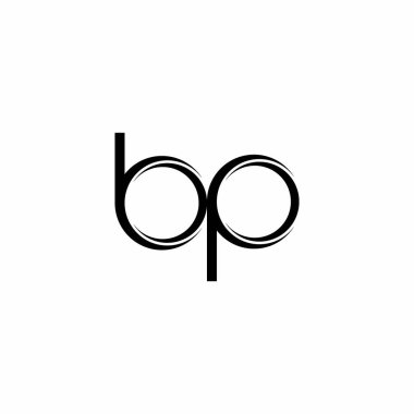 Dilimlenmiş modern tasarım şablonu beyaz arkaplanda izole edilmiş BP logo monogramı