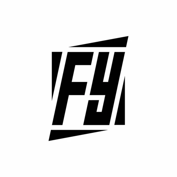 Monograma Logo Con Plantilla Diseño Estilo Moderno Aislado Sobre Fondo — Vector de stock