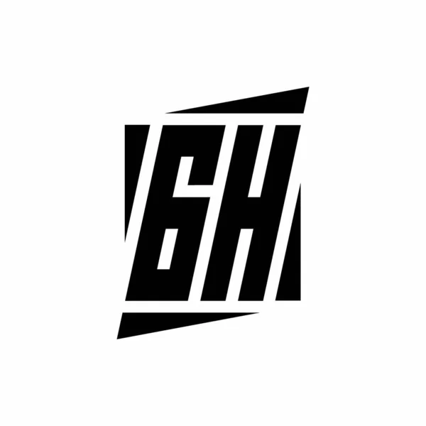 Logo Monograma Con Plantilla Diseño Concepto Estilo Moderno Aislado Sobre — Vector de stock