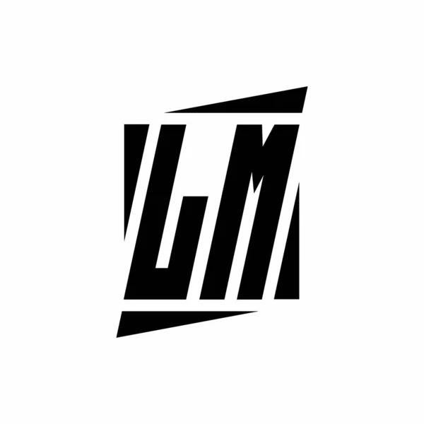 Logo Monogramme Avec Modèle Conception Concept Style Moderne Isolé Sur — Image vectorielle