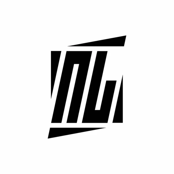 Logo Monogram Nowoczesnym Stylu Projekt Szablon Izolowany Białym Tle — Wektor stockowy