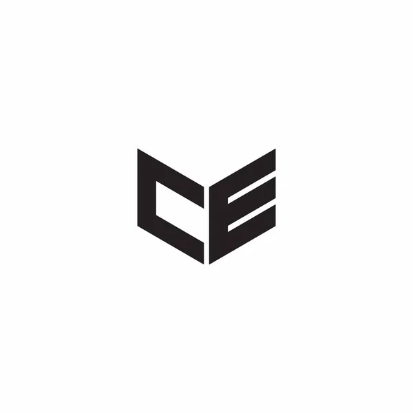 Beyaz arkaplanda izole edilmiş Logo Harfi Monogramı İlk Tasarım Şablonu
