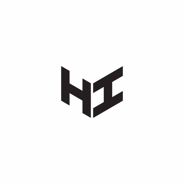 Logotipo Carta Monograma Desenhos Iniciais Modelo Isolado Fundo Branco — Vetor de Stock