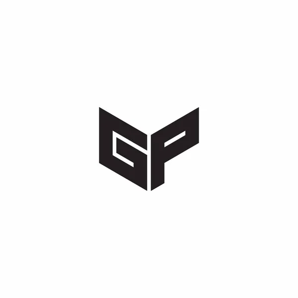 Logo Letter Monogram Initiële Ontwerpen Template Geïsoleerd Witte Achtergrond — Stockvector