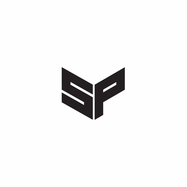 Beyaz arkaplanda izole edilmiş Logo Harfi Monogramı İlk Tasarım Şablonu