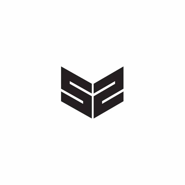 Beyaz arkaplanda izole edilmiş Logo Harfi Monogramı İlk Tasarım Şablonu
