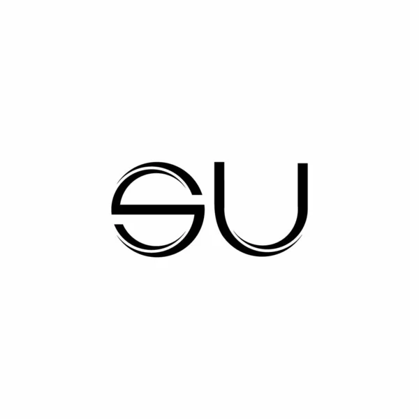Logo Monogram Met Afgeronde Moderne Design Sjabloon Geïsoleerd Witte Achtergrond — Stockvector