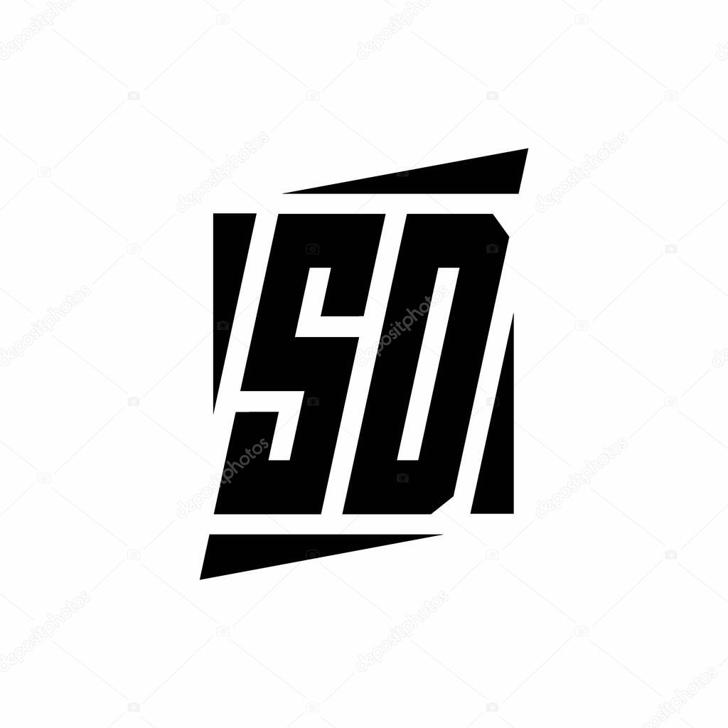 SD Logo monogram with modern style concept design template isolated on white background
