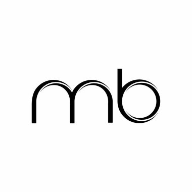 Beyaz arkaplanda izole edilmiş dilimlenmiş modern tasarım şablonu içeren MB logo monogramı