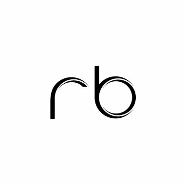 Beyaz arkaplanda izole edilmiş dilimlenmiş modern tasarım şablonu içeren RB logo monogramı