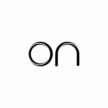 Dilimlenmiş yuvarlak modern tasarım şablonu beyaz arkaplanda izole edilmiş on logo monogramı