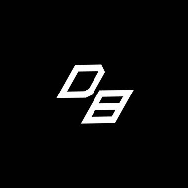 Siyah arkaplanda izole edilmiş modern tasarım şablonu ile DB logo monogramı