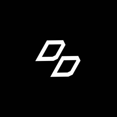 DD logo monogramı siyah arkaplanda izole edilmiş modern tasarım şablonu