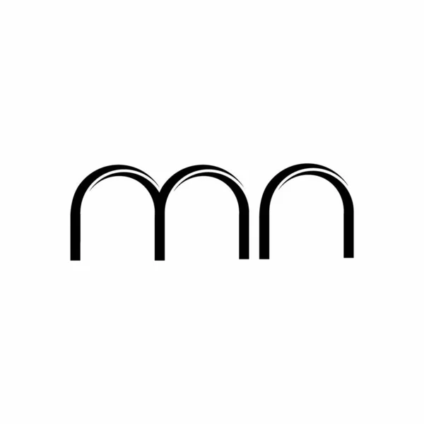 Logo Monogram Řezem Zaoblené Moderní Design Šablony Izolované Bílém Pozadí — Stockový vektor