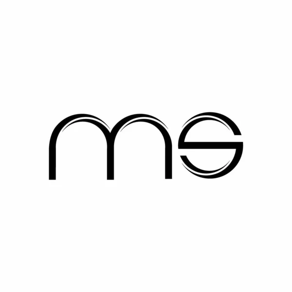 带有基于白色背景的切片圆形现代设计模板的Ms Logo主题图 — 图库矢量图片