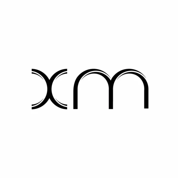 Monogramme Logo Avec Tranche Arrondie Modèle Conception Moderne Isolé Sur — Image vectorielle