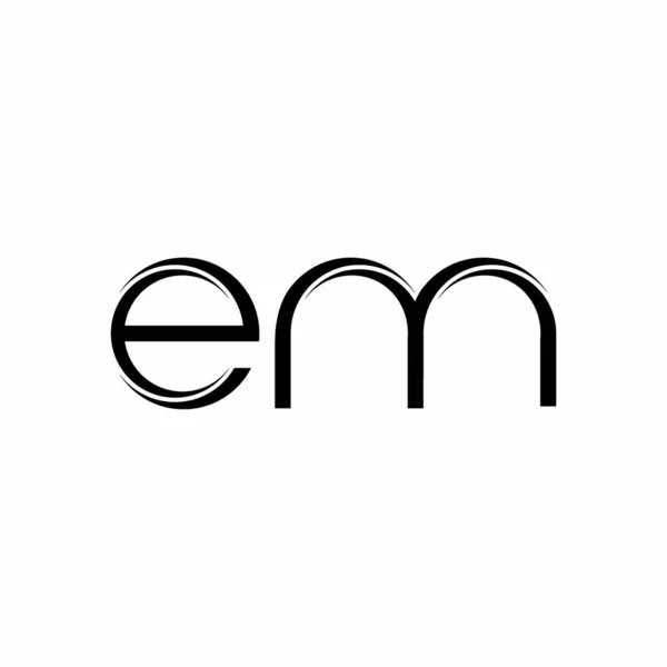 Logotyp Monogram Med Skiva Rundad Modern Design Mall Isolerad Vit — Stock vektor
