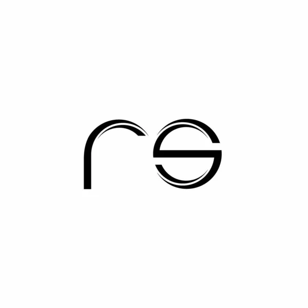 Монограмма Логотип Фрагментом Округлый Современный Дизайн Шаблон Изолирован Белом Фоне — стоковый вектор