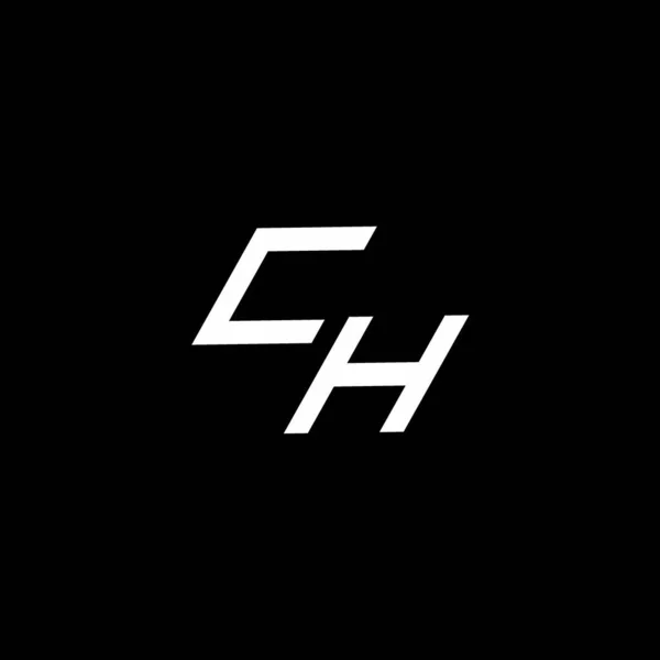 Logo Monogramı Siyah Arkaplanda Izole Edilmiş Modern Tasarım Şablonuna Kadar — Stok Vektör