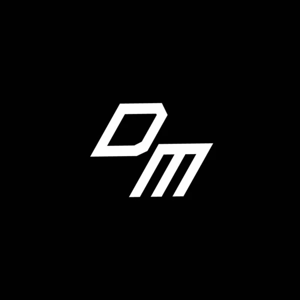 Monograma Logotipo Com Até Para Baixo Modelo Design Moderno Estilo —  Vetores de Stock