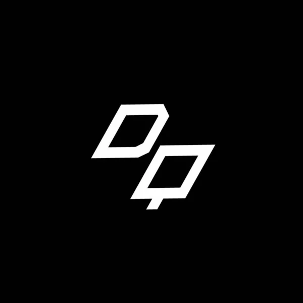 Siyah Arkaplanda Izole Edilmiş Modern Tasarım Şablonu Ile Logo Monogramı — Stok Vektör