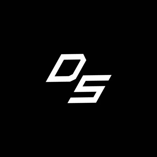 Logo Monogramı Siyah Arkaplanda Izole Edilmiş Modern Tasarım Şablonu — Stok Vektör
