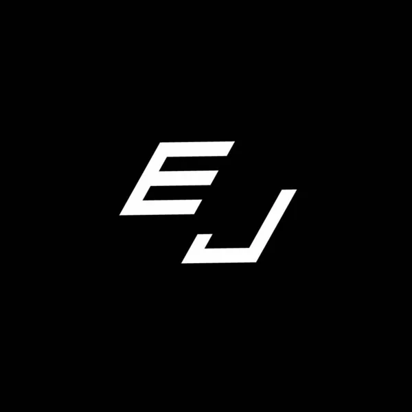 Logo Monogramm Mit Moderner Designvorlage Isoliert Auf Schwarzem Hintergrund — Stockvektor