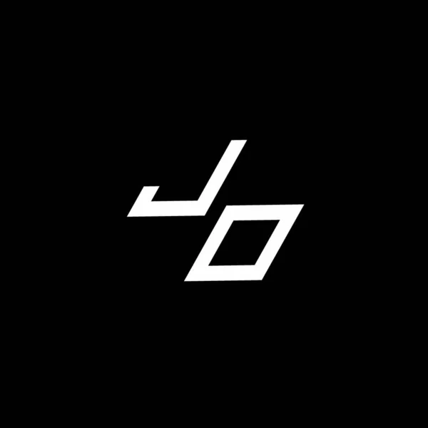 Монограма Логотипу Сучасним Шаблоном Дизайну Донизу Ізольовано Чорному Тлі — стоковий вектор
