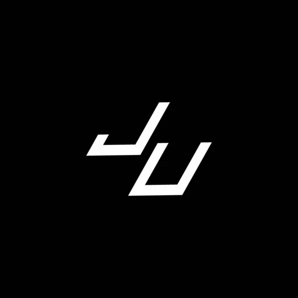 Logo Monogramm Mit Bis Bodenständigem Modernen Design Isoliert Auf Schwarzem — Stockvektor