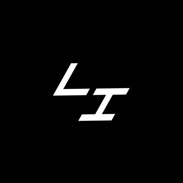 Logo Monogramı Aşağı Kadar Modern Tasarım Şablonu Siyah Arkaplan Üzerinde — Stok Vektör