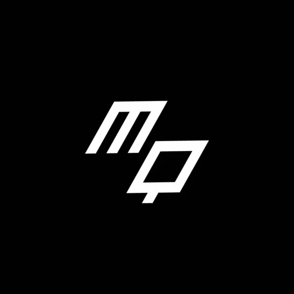 Mq徽标 带有现代设计模板 隔离在黑色背景下 — 图库矢量图片