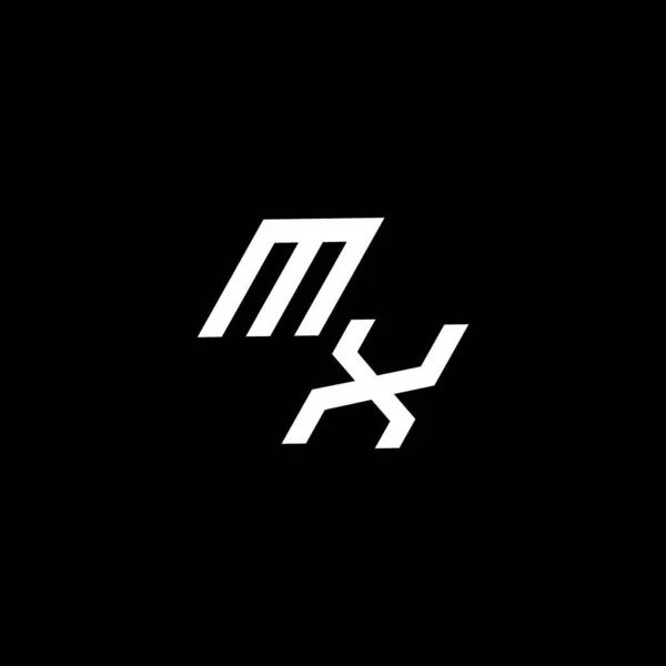 Monogramm Des Logos Mit Moderner Designvorlage Isoliert Auf Schwarzem Hintergrund — Stockvektor