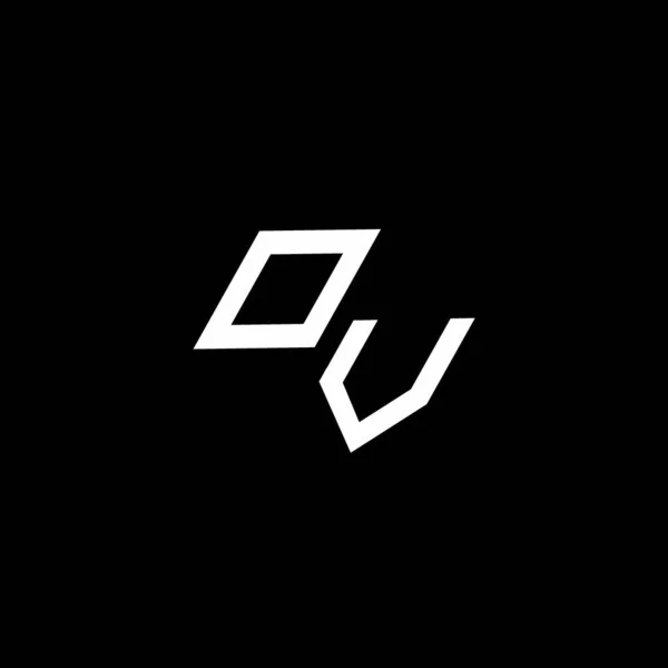 Logo Monograma Con Hasta Abajo Plantilla Diseño Moderno Estilo Aislado — Vector de stock