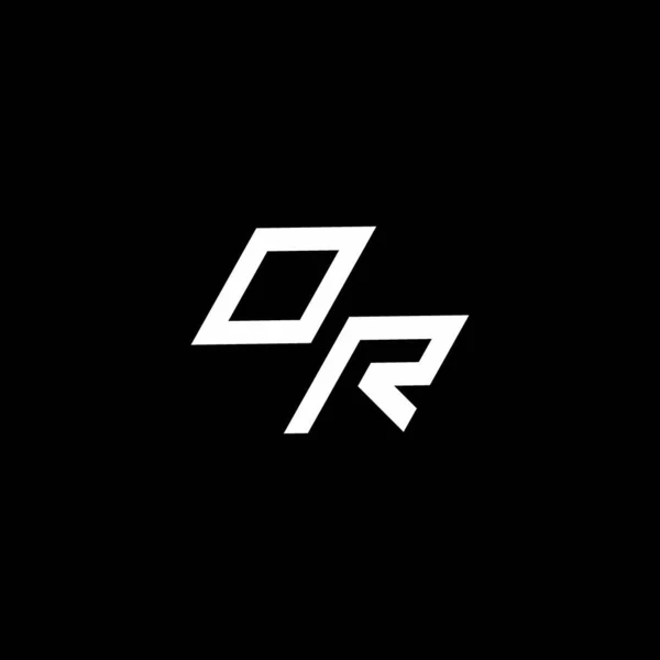 Logo Monogram Met Stijl Modern Design Template Geïsoleerd Zwarte Achtergrond — Stockvector