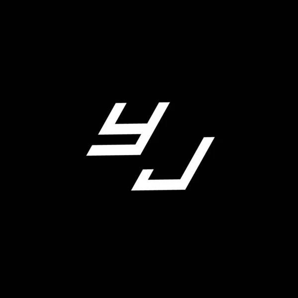 Μονόγραμμα Λογότυπου Μοντέρνο Σχεδιασμό Μαύρο Φόντο — Διανυσματικό Αρχείο